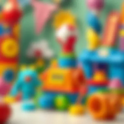 Colorful educational toys stimulating creativity