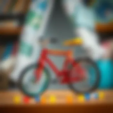 Materials to create a finger bicycle displayed