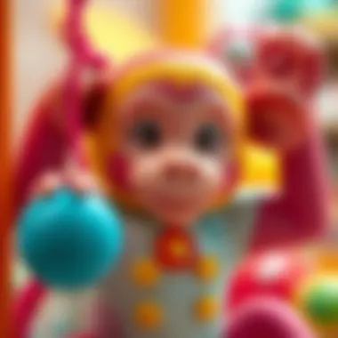 Educational features of a monkey toy enhancing learning