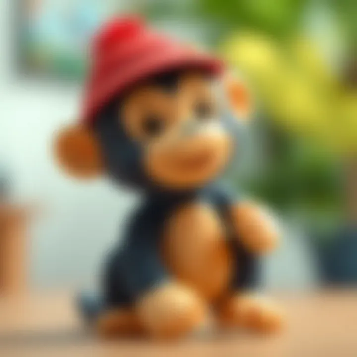 A safe monkey toy designed for various age groups