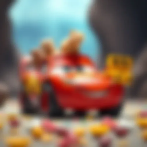 Illustration showcasing McQueen characters and their unique attributes