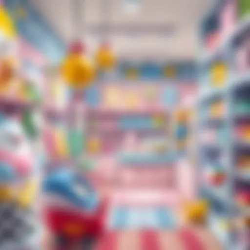A cozy interior of a baby store showcasing various products for infants
