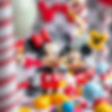 Mickey Mouse Decorations An array of Mickey Mouse birthday decorations complementing the party favors.