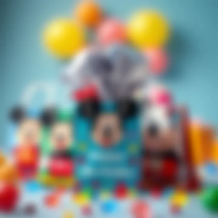 Creative Gift Bags Colorful and creative Mickey Mouse themed gift bags ready for a birthday celebration.