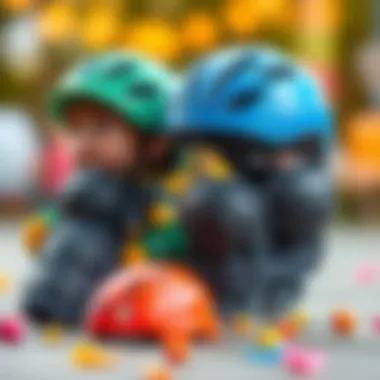 Safety Gear for Children Safety gear for children including helmets and knee pads