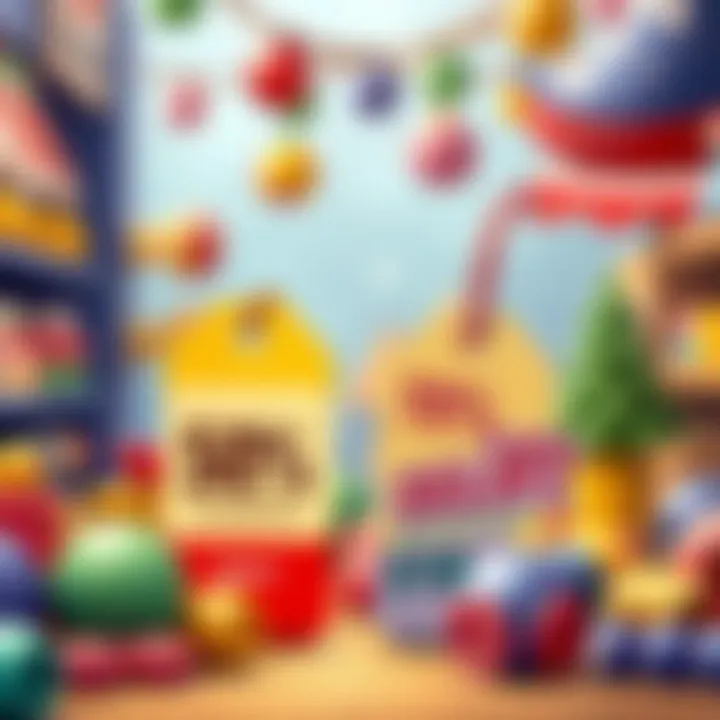 Discount tags on high-quality toys