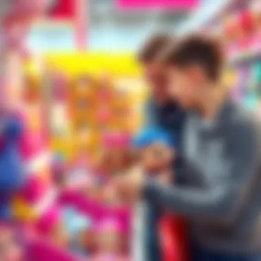 Parents examining Lol Dolls in Migros store