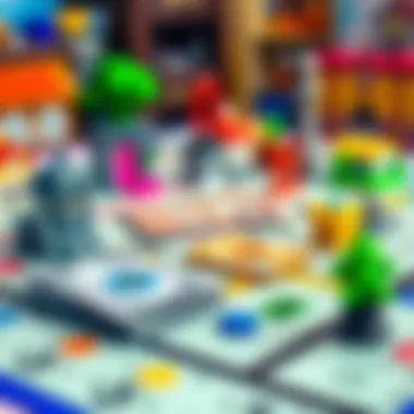 Monopoly currency and properties on the table