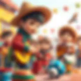 Children exploring musical instruments