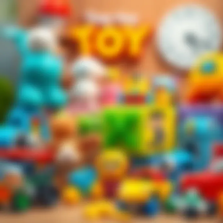 Trendy toys of 2022 displayed in an appealing layout