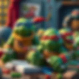 Ninja Turtles engaging in educational play