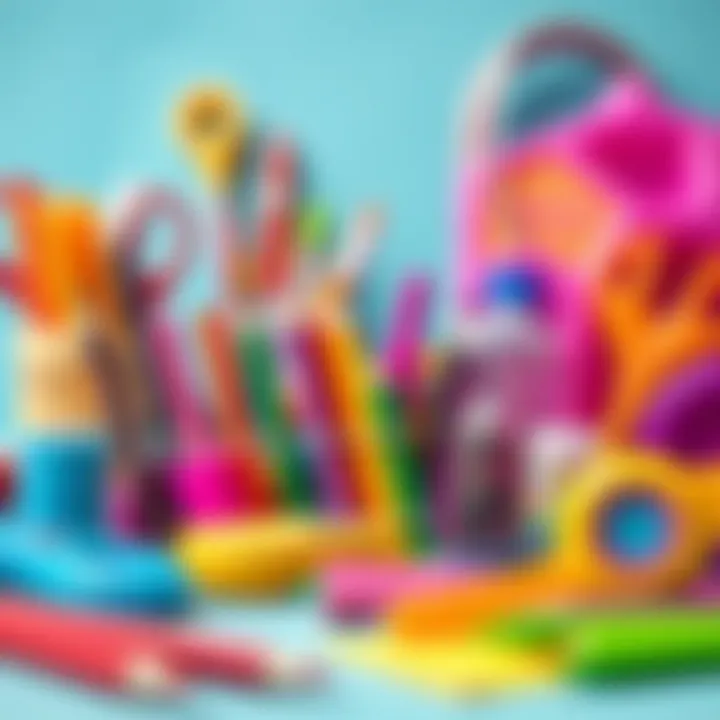 Colorful crafting supplies for creativity