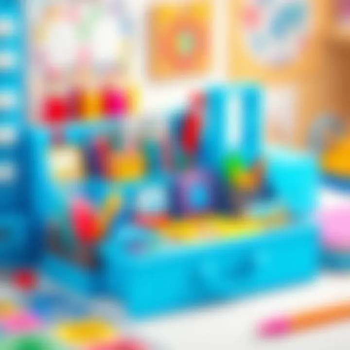 Organized stationery setup for young learners