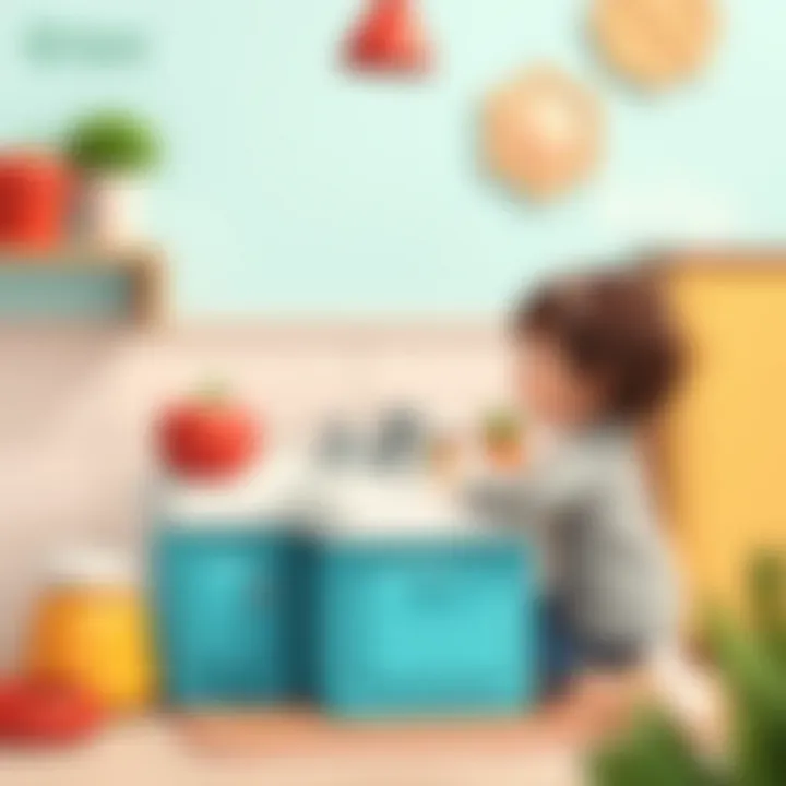 Child playing with a toy sink set