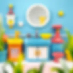 Colorful toy sink set for kids