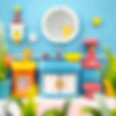 Colorful toy sink set for kids