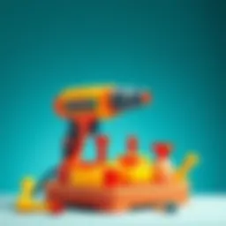 Colorful toy drill set for children