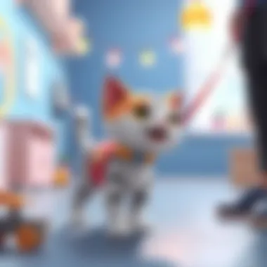 A parent selecting a walking cat toy, considering safety standards and age appropriateness.