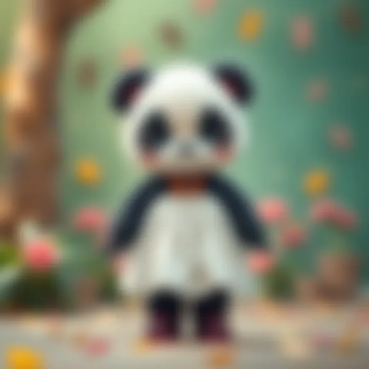 Charming panda-themed dress for children