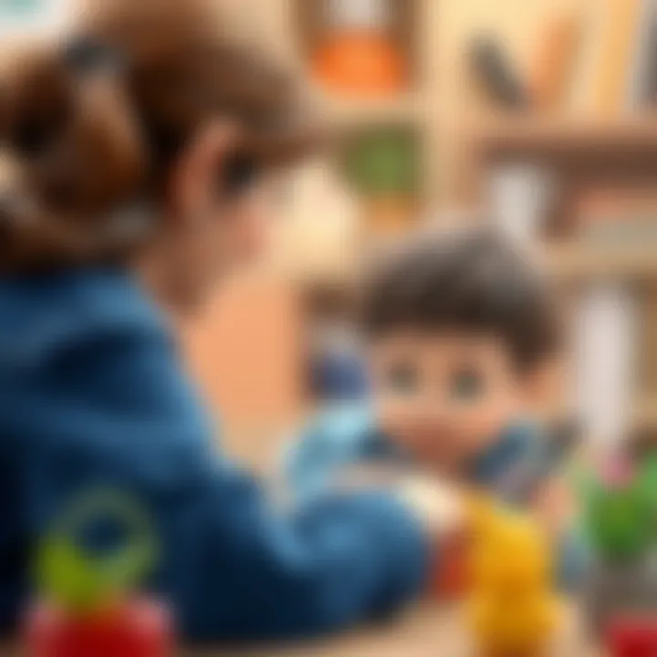 Discussing Phone Safety Parent discussing phone safety with a child