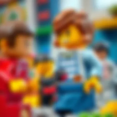 Parents selecting educational toys, focusing on Lego