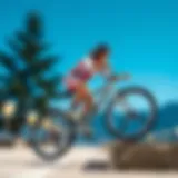 Dynamic maneuver in parkour cycling