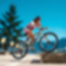 Dynamic maneuver in parkour cycling