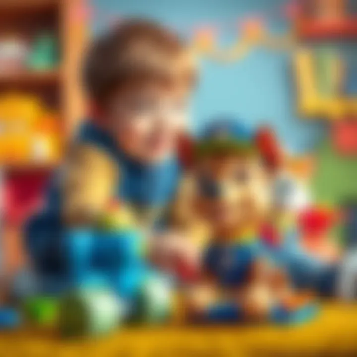Children Enjoying Paw Patrol Toys Children playing with Paw Patrol toys