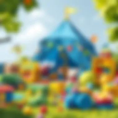 Educational Play Materials Around the Tent Educational play materials surrounding the Piccolo Mondi tent.