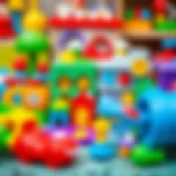 A colorful assortment of Pilsan toys promoting children's creativity and learning.