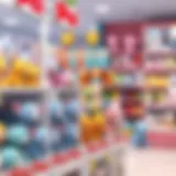 Display of Pisi Pisi toys in a retail store