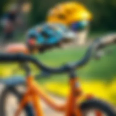 Bicycle Safety Equipment for Kids Close-up of bicycle safety gear for children