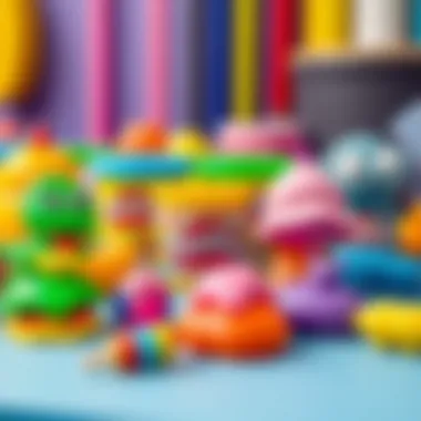 Vibrant Play Doh creations showcasing creativity