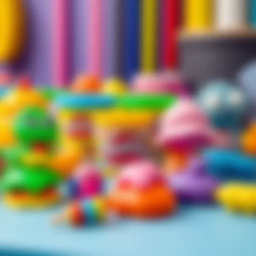 Vibrant Play Doh creations showcasing creativity