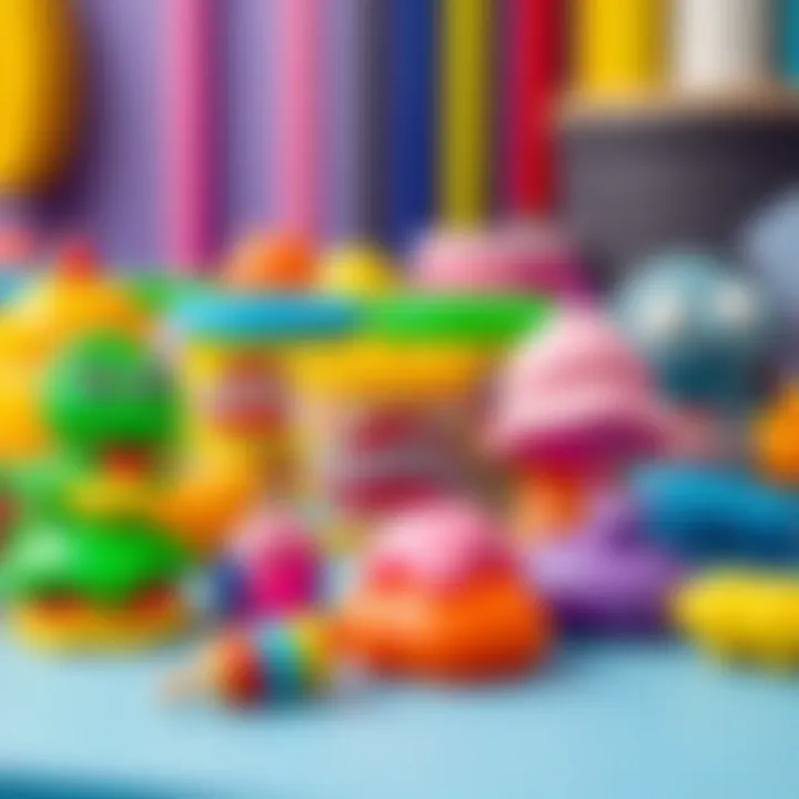 Vibrant Play Doh creations showcasing creativity