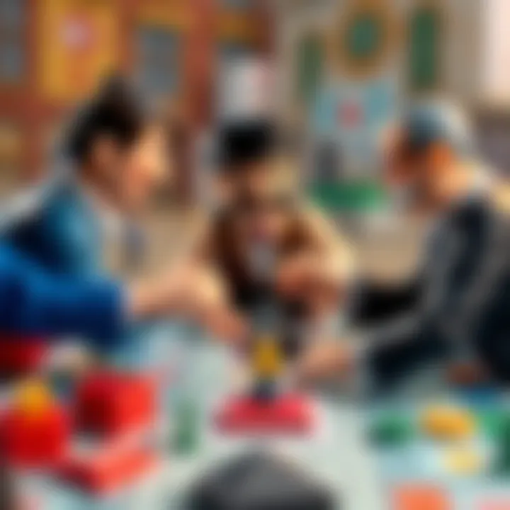 Players engaging in a strategic Monopoly gameplay session