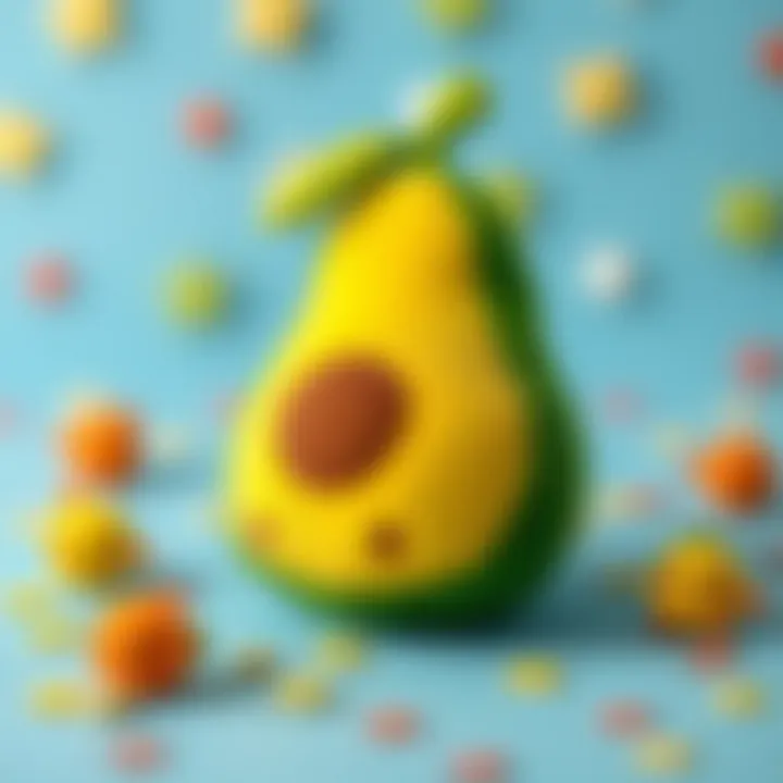 Promoting Emotional Development through Plush Avocado Toys Soft avocado toy promoting emotional development
