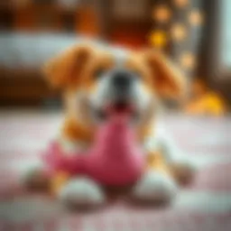 Soft plush dog toy for playful moments