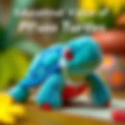 A plush turtle designed for children's educational purposes