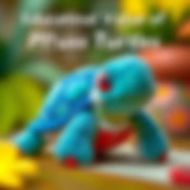 A plush turtle designed for children's educational purposes