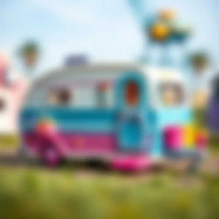 Polly Pocket caravan set showcasing vibrant colors and intricate details