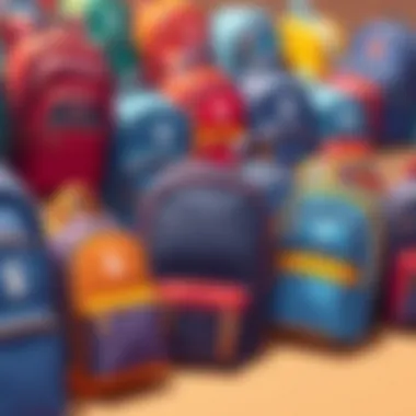 Various Polo backpacks displayed for selection