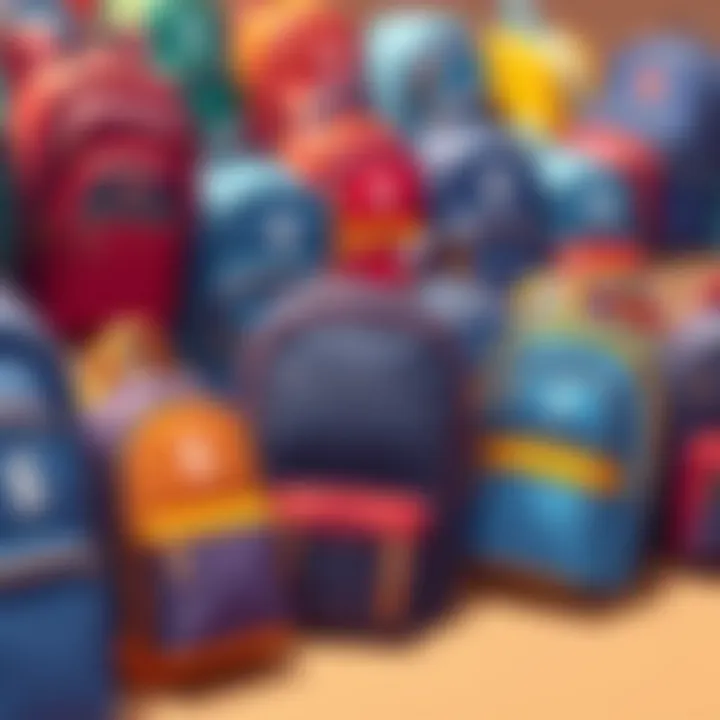 Various Polo backpacks displayed for selection