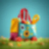 Colorful and playful pull-along toy bag designed for children