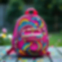 Colorful sequin school bag for children