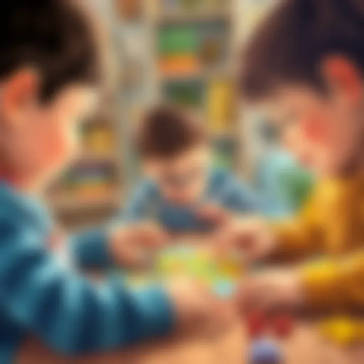 Children engaging in puzzle solving