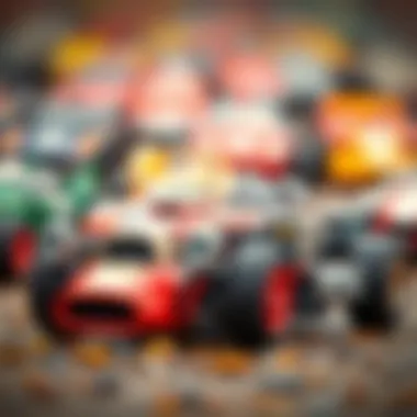 Historical Evolution of Racing Car Brands An overview of various racing car brands representing their history.