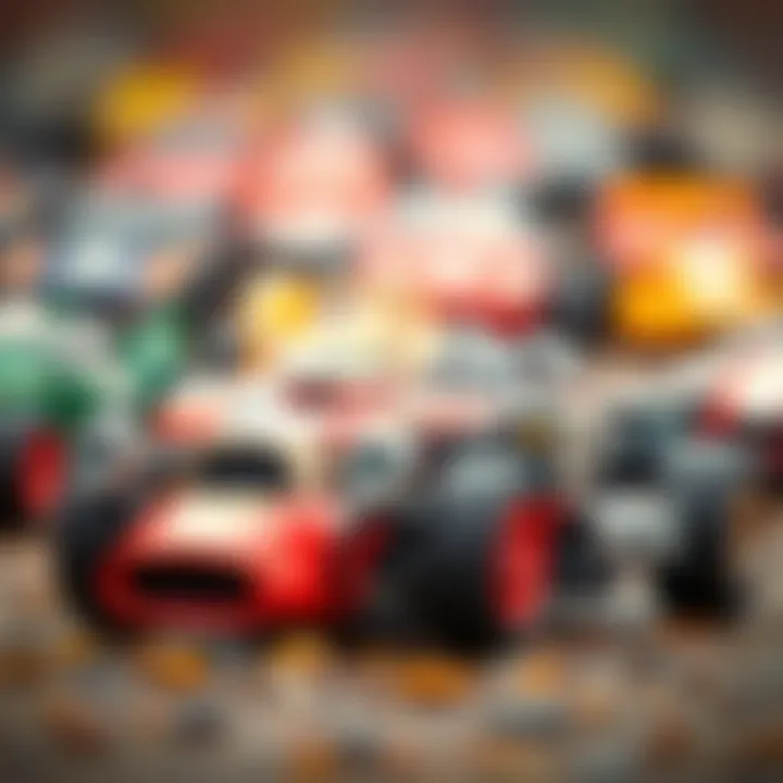 Historical Evolution of Racing Car Brands An overview of various racing car brands representing their history.