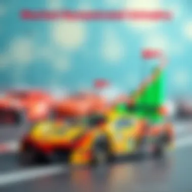 Market Dynamics of Racing Car Brands Graph illustrating market dynamics in the racing car industry.