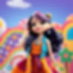 Vibrant depiction of Rainbow High Amaya showcasing her unique style